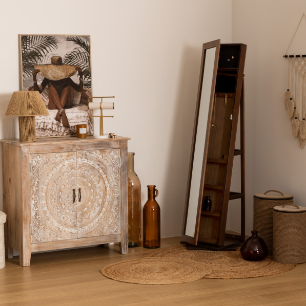 Oglindă cu spațiu de depozitare Atmosphera Vivia, 168 cm, MDF