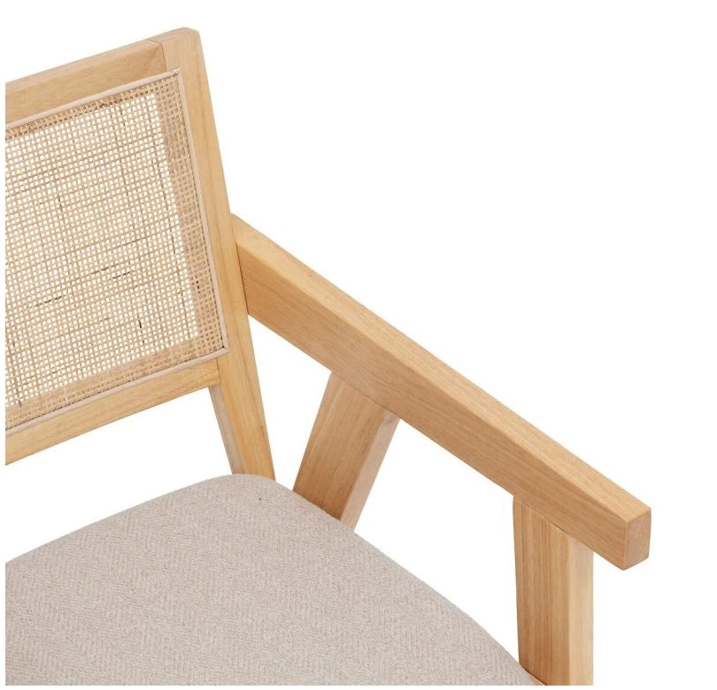 Scaun de sufragerie atmosfera Kolia, ratan natural si Hevea