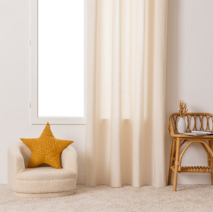 Perdea pentru copii Atmosphera Pompom, 140x260 cm, bej, bumbac