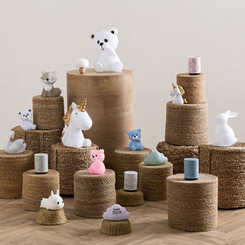 Lampă de noapte pentru copii Atmosphera Rabbit, 16x11 cm, 3 niveluri de luminozitate