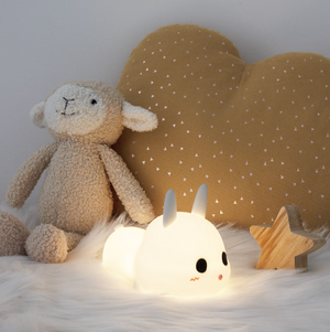 Lampă de noapte pentru copii Atmosphera Rabbit, 16x11 cm, 3 niveluri de luminozitate