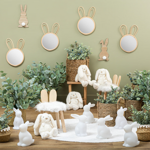 Oglindă pentru copii Atmosphera Rabbit, Ratan, 37x24 cm