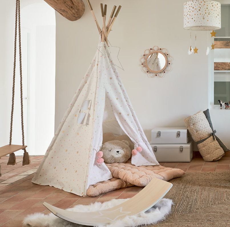 Oglindă pentru copii Atmosphere La campagne, 38 cm, Ratan