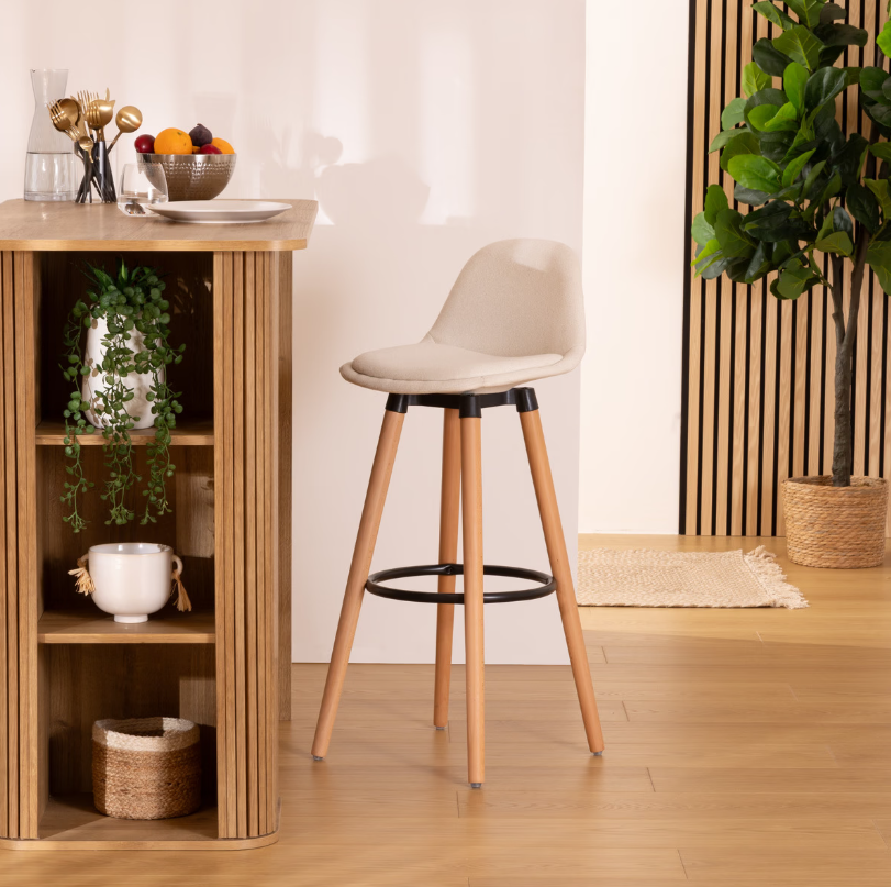 Scaun de bar Maxon, textil, cu atmosferă