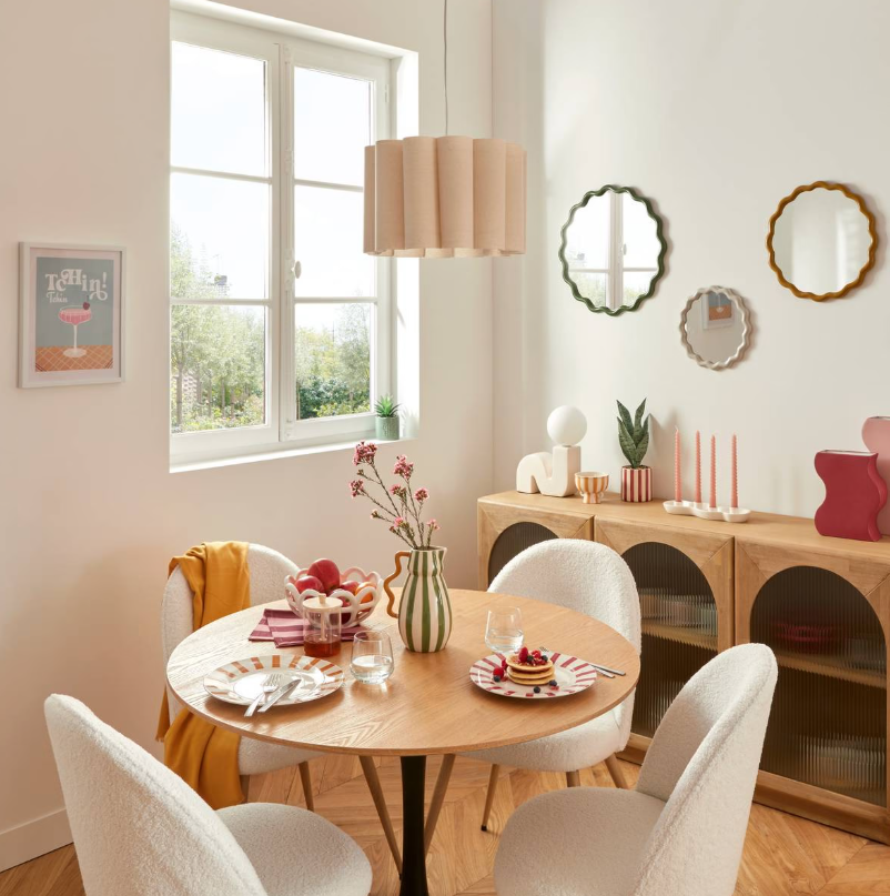 Lampă suspendată Atmosphere Rona, 37 cm, bej