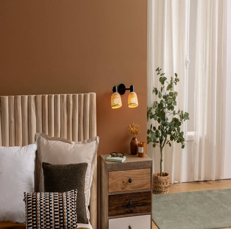 Lampă Atmosphere Lio, 28x17x18 cm, Metal, Bambus