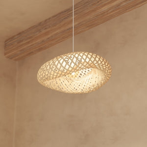 Lampă suspendată Beddy, 50 cm, bambus