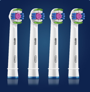 Cap de periuță de dinți electrică Oral-B Cross Action EB50, alb 3D, 4 buc.