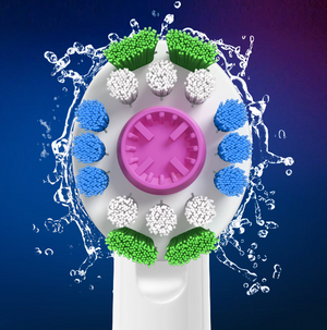 Cap de periuță de dinți electrică Oral-B Cross Action EB50, alb 3D, 4 buc.