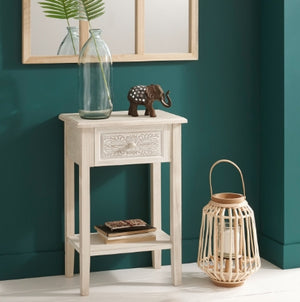 Noptieră Atmosphera Hina, 67,5 cm, Alb