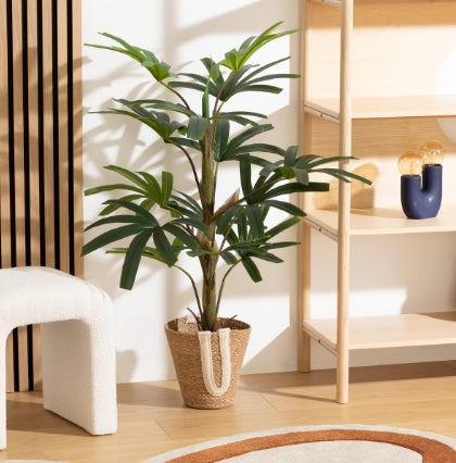 Plantă artificială Atmosphera din bambus, palmier, 120 cm