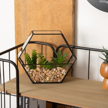 Terariu cu atmosferă de plante artificiale Pia, 20 cm