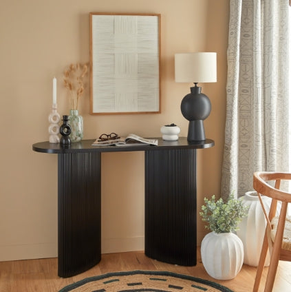 Masă consolă Atmosphera Olova, 120x40x80 cm, MDF, Negru