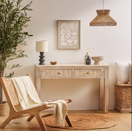 Masă consolă Atmosphera Shirel, 120 cm, lemn de mango