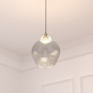 Lampă suspendată Atmosphera Omaha, 21 cm, sticlă