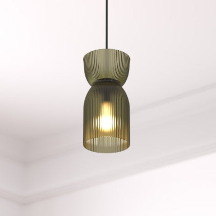 Lampă suspendată Atmosphera Ancel, 14 cm, sticlă, verde