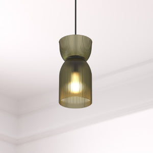 Lampă suspendată Atmosphera Ancel, 14 cm, sticlă, verde