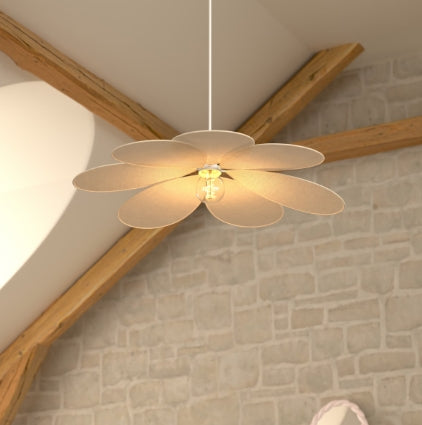 Lampă suspendată Atmosphera Petals, 100 cm, bej bej
