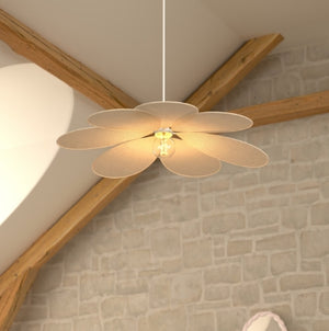 Lampă suspendată Atmosphera Petals, 100 cm, bej bej