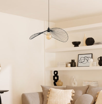 Lampă suspendată Atmosphera Adelia, 58 cm, metal negru