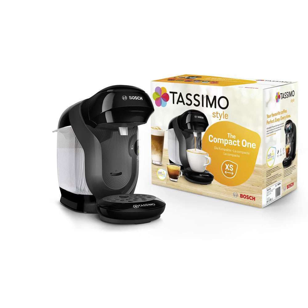 Espressor Bosch Tassimo Style TAS1102, 1400 W, 3,3 bari, 0,7 l, Autocurățare și detartrare, Capsule, Negru