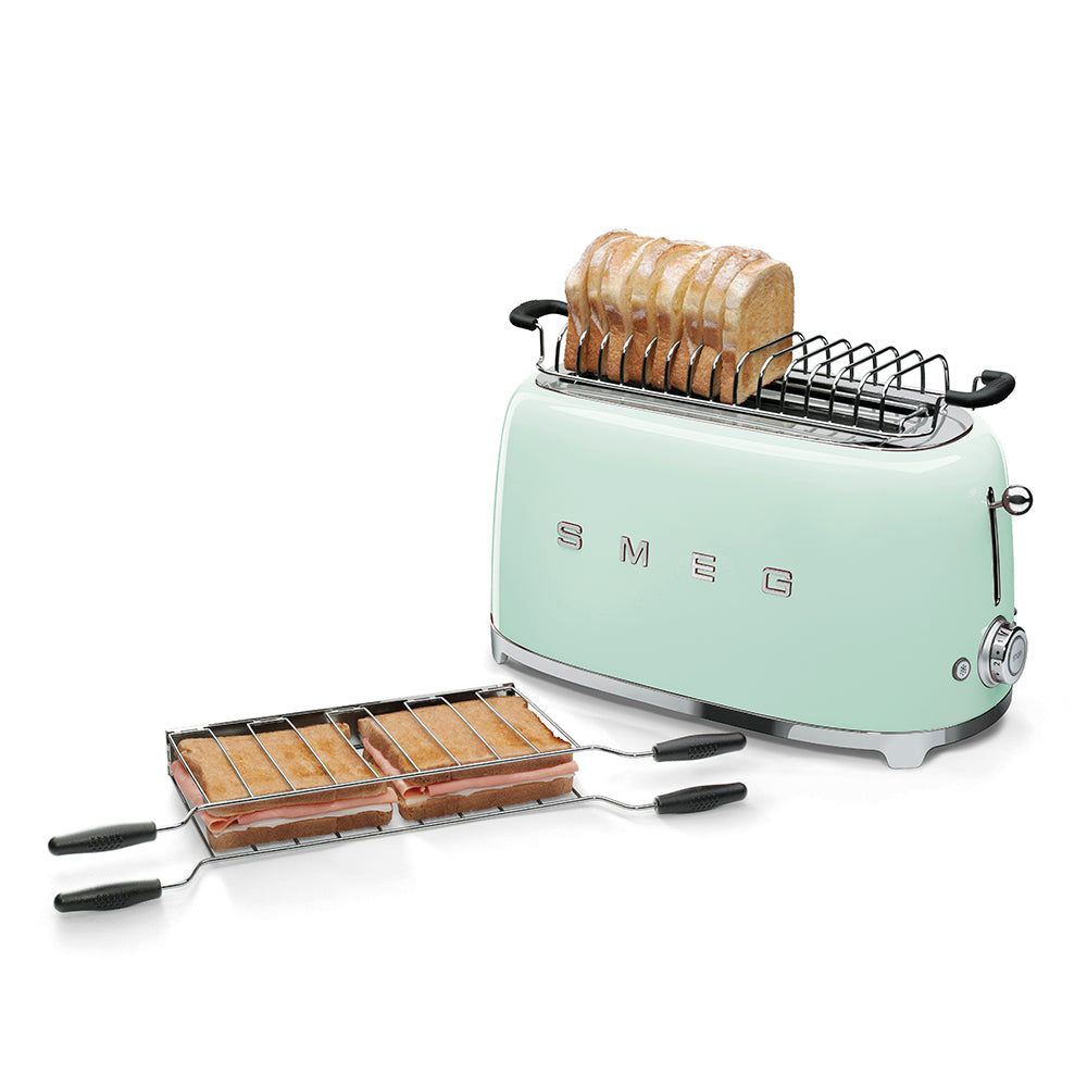 Prăjitor de pâine SMEG TSF02PGEU, 1500W 2 felii, 6 niveluri de prăjire/ Verde pastel
