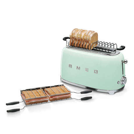 Prăjitor de pâine SMEG TSF02PGEU, 1500W 2 felii, 6 niveluri de prăjire/ Verde pastel