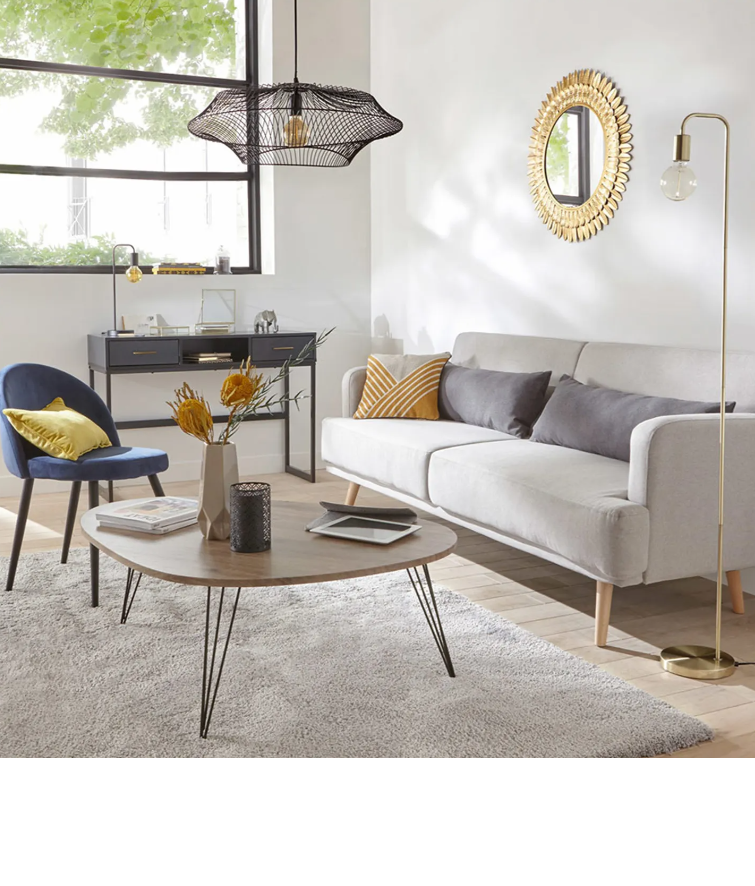 Masă de cafea Atmosphera Neile, MDF, 97x65x50 cm