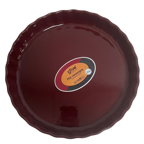 Formă/farfurie de tartă Secret de Gourmet, Ceramică, 28x4.5 cm, 2.3 L, Bordeaux