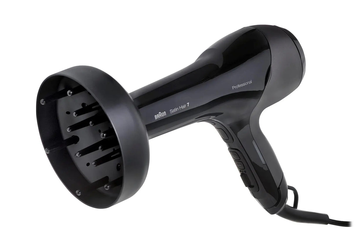 Uscător de păr Braun Senso Care HD785, 2000 W, 4 niveluri de temperatură, Difuzor, Negru