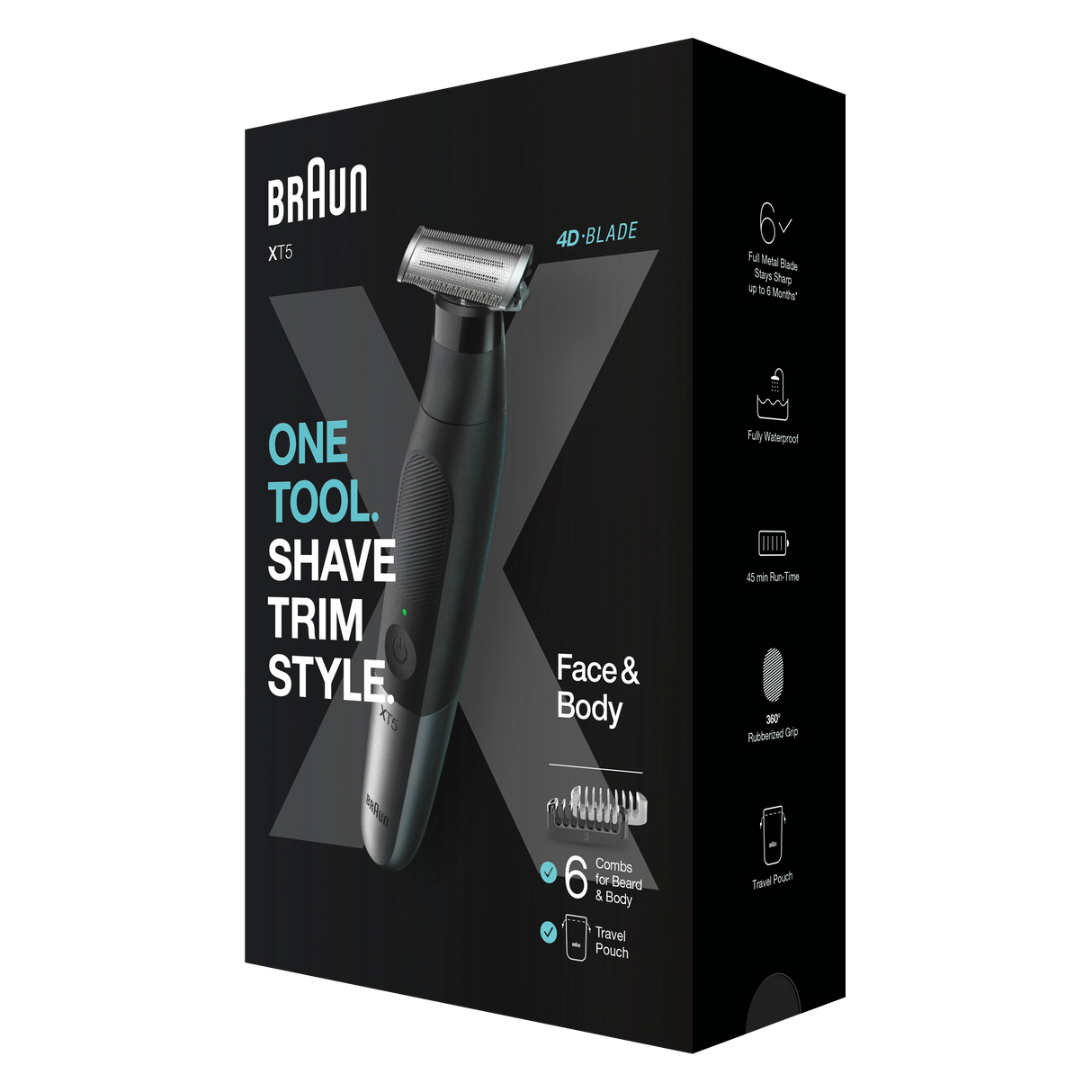 Aparat de tuns pentru față și corp Braun Series XT5200, lamă din oțel 4D