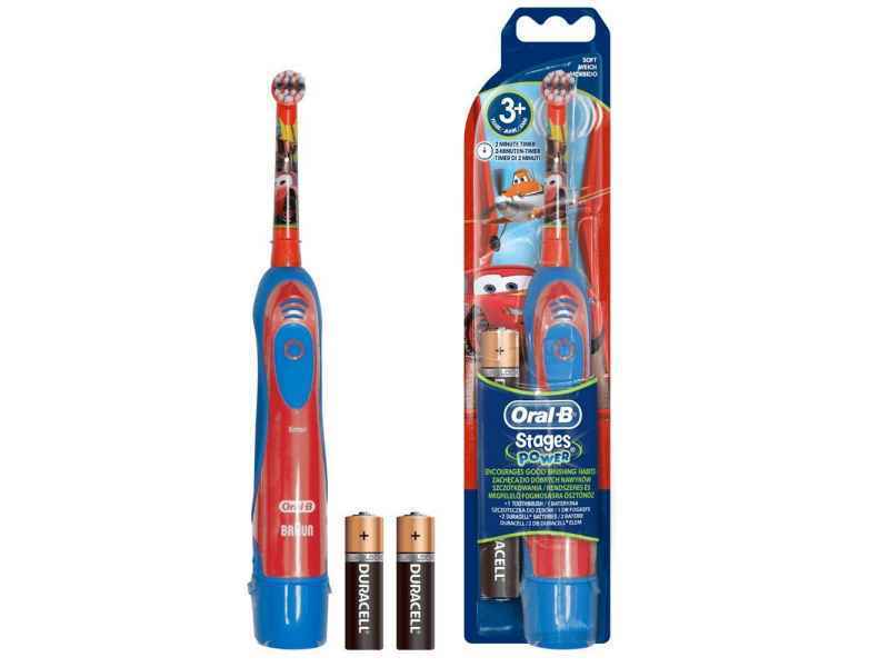 Periuță de dinți electrică pentru copii Oral-B Stages Power Disney Cars &amp; Planes DB4.510.K, Roșu