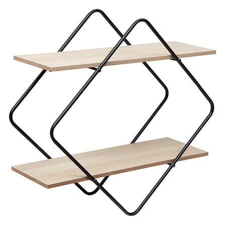 Raft de perete Atmosphera Nena, Metal și MDF, 48x18x48 cm