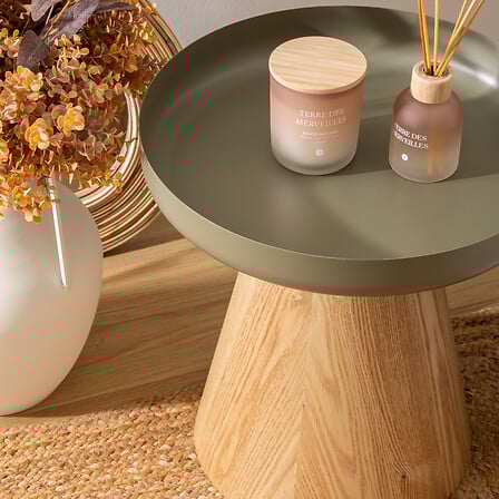 Masă laterală Atmosphera Hercyna, MDF, Ø40 cm