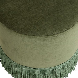 Atmosfera puf Alanya, Chenille, Kaki, Ø37,5 cm