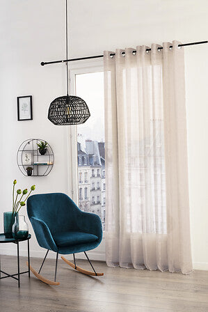 Louis sheer curtains 140 x 240 cm linen-coloured