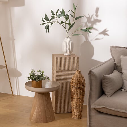 Masă laterală Atmosphera Hercyna, MDF, Ø40 cm