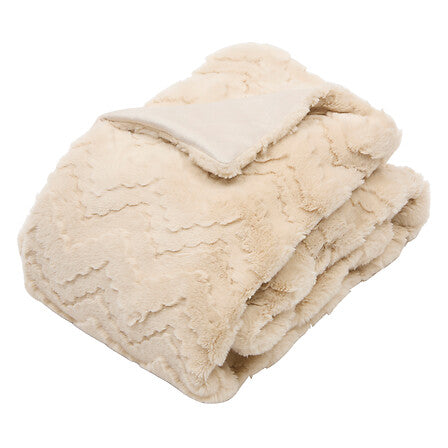 Одеяло с жакард atmosphera Nalia, Пухкав плюш, Бежово, 120x160 cm