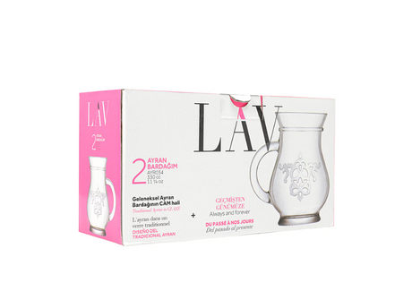 Set carafe limonadă LAV Ayran, 330 ml, 2 buc.