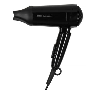 Uscător de păr Braun Satin Hair HD 350, 1600 W, 1 viteză, 2 setări de temperatură, funcție ionica, negru