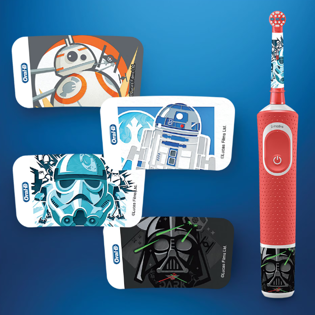 Periuță de dinți electrică Oral-B Vitality Star Wars, pentru copii, roșie