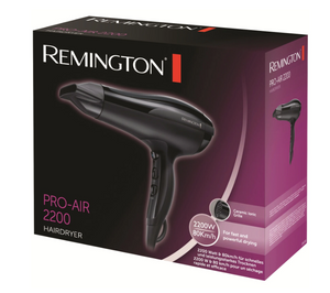 Uscător de păr Remington D5210, 2200 W, 2 viteze, concentrator, negru
