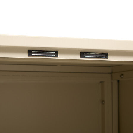 Outdoor cabinet Ironia height 180 cm galvanized steel clay
