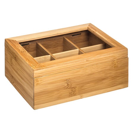 Bambou 6-compartment tea box
