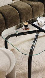 Masă de cafea Atmosphera Hecate, Metal, Crom, 100x60 cm