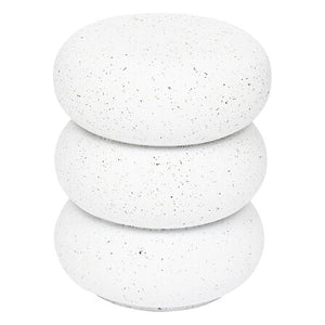 Masă laterală Atmosphera Stonento, Magnesia, Alb, Ø35 cm