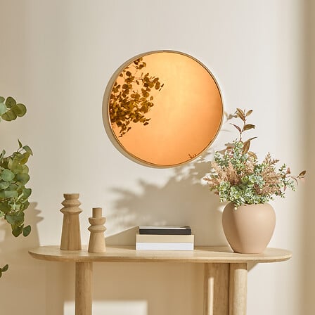 Огледало atmosphera Alice, Амбър, Ø50 cm