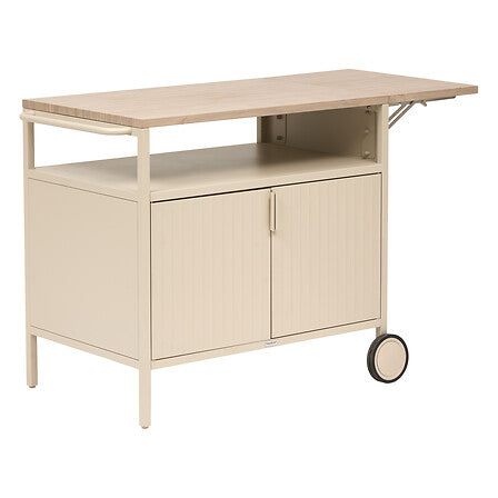 Trolley Ironia extendable steel wood effect and clay