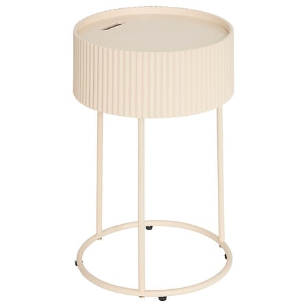 Masă de cafea cu spațiu de depozitare Juna, bej, MDF, 33 cm
