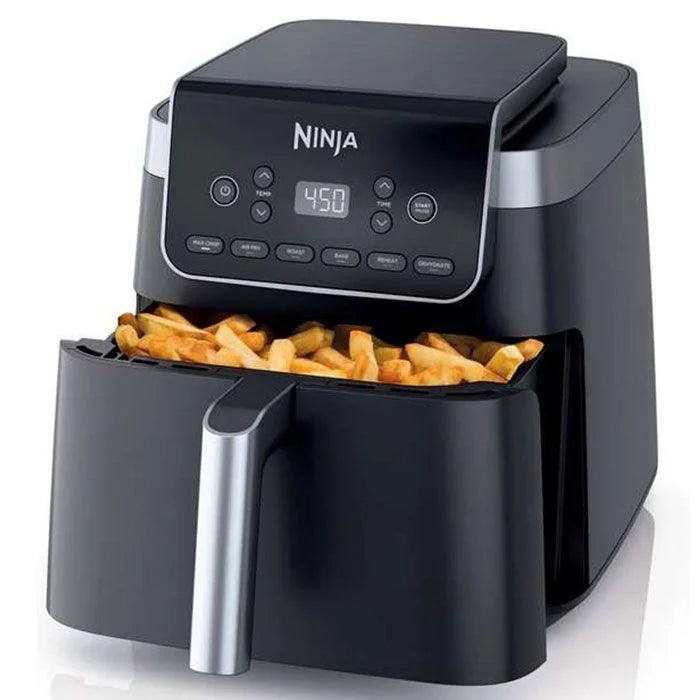 Friteuză cu aer cald Ninja Max Pro AF180EU, Capacitate 1,2 kg, 2000 W, Interval de temperatură 40 - 240 °C, Oprire automată, Temperatură reglabilă, 6 programe, Negru